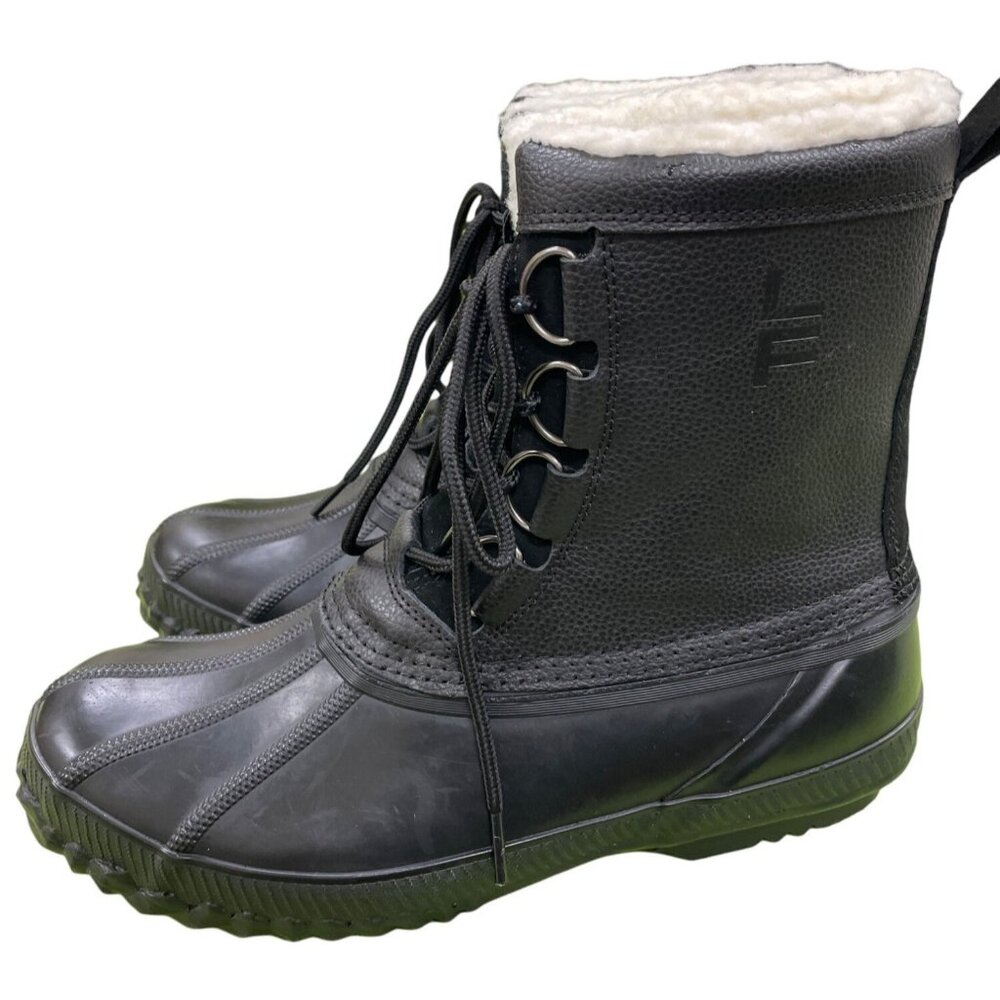 London Fog Men's Black Foxley Snow Boot Size 8, NWT SKU 1075